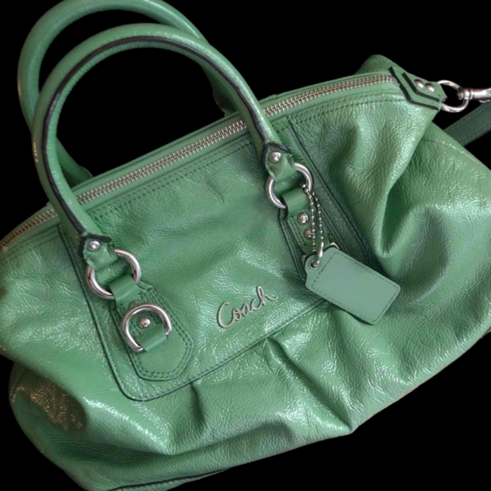 Coach Ashley Lime green Satchel